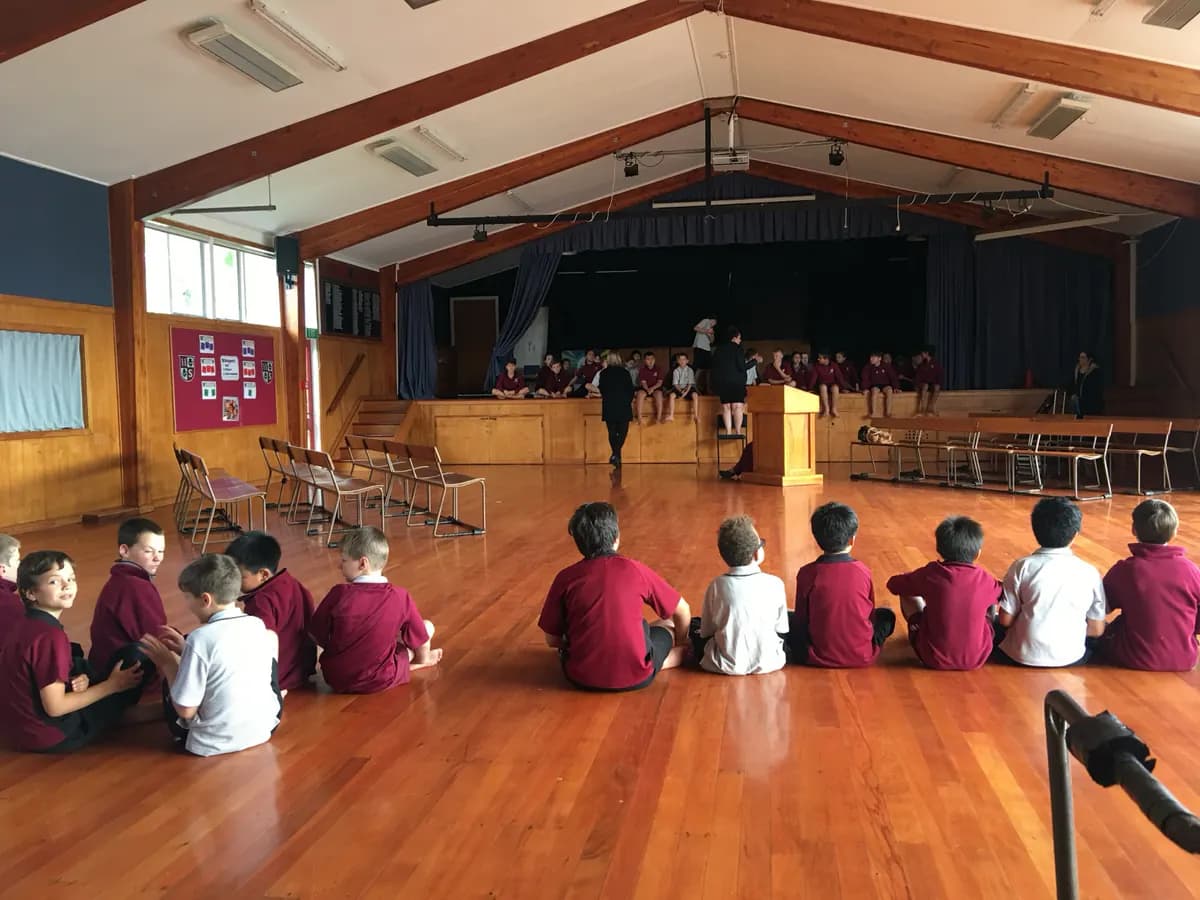 Students taking part in a real activity at a New Zealand school