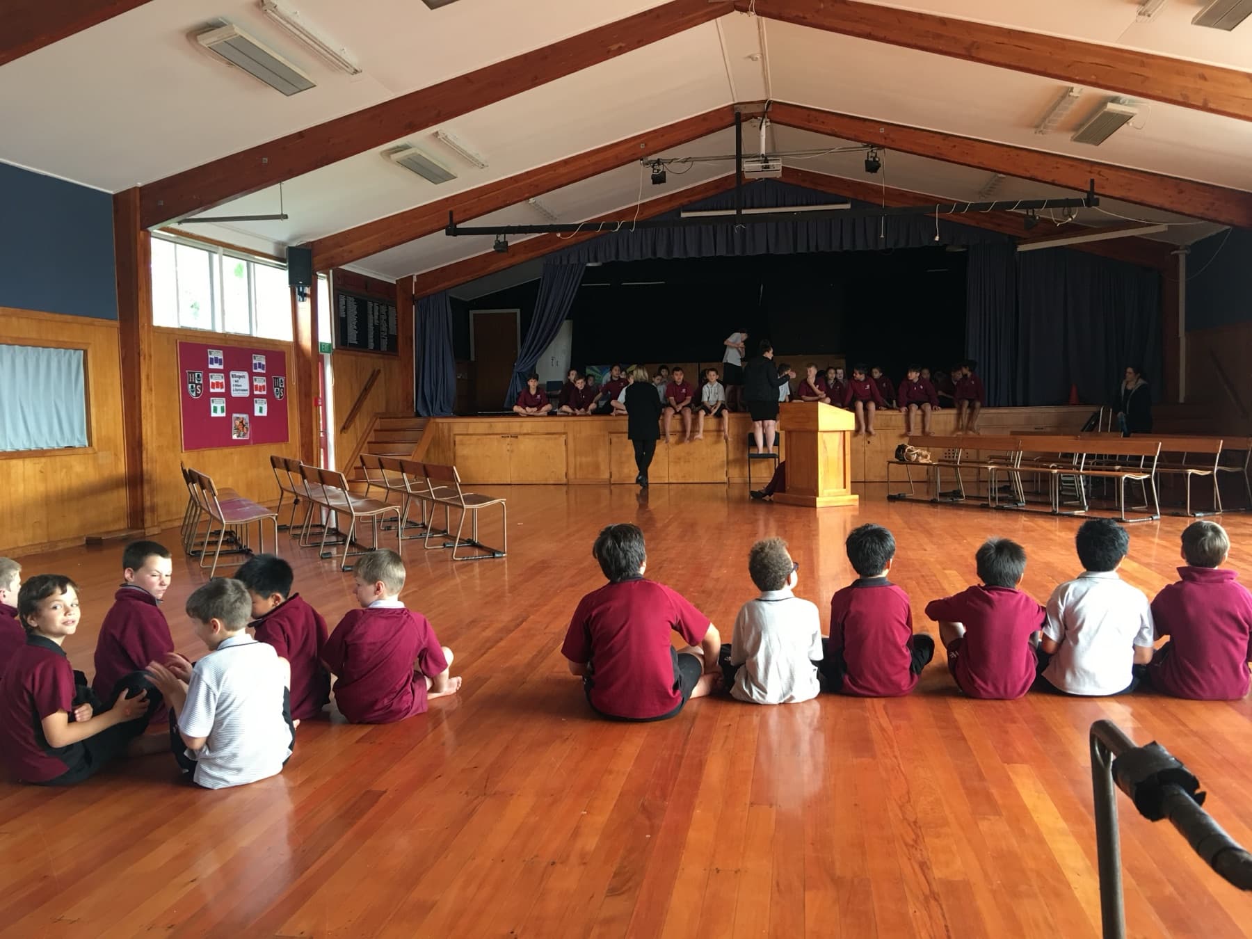 Students taking part in a real activity at a New Zealand school
