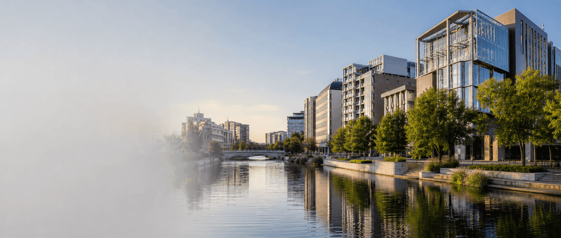 Central Christchurch offices beside the Avon River